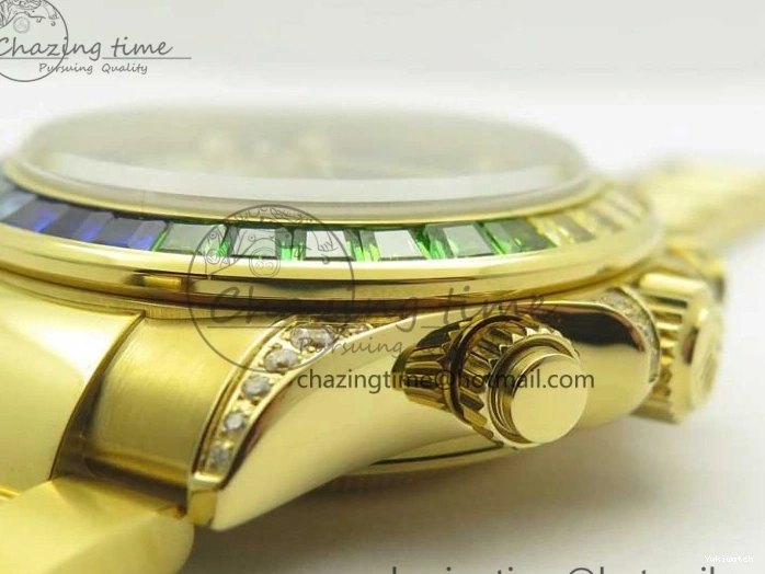 Edition Crystal Best BLF Bracelet on Black Dial YG YG Rainbow Daytona A4130 116589RBOW 0316